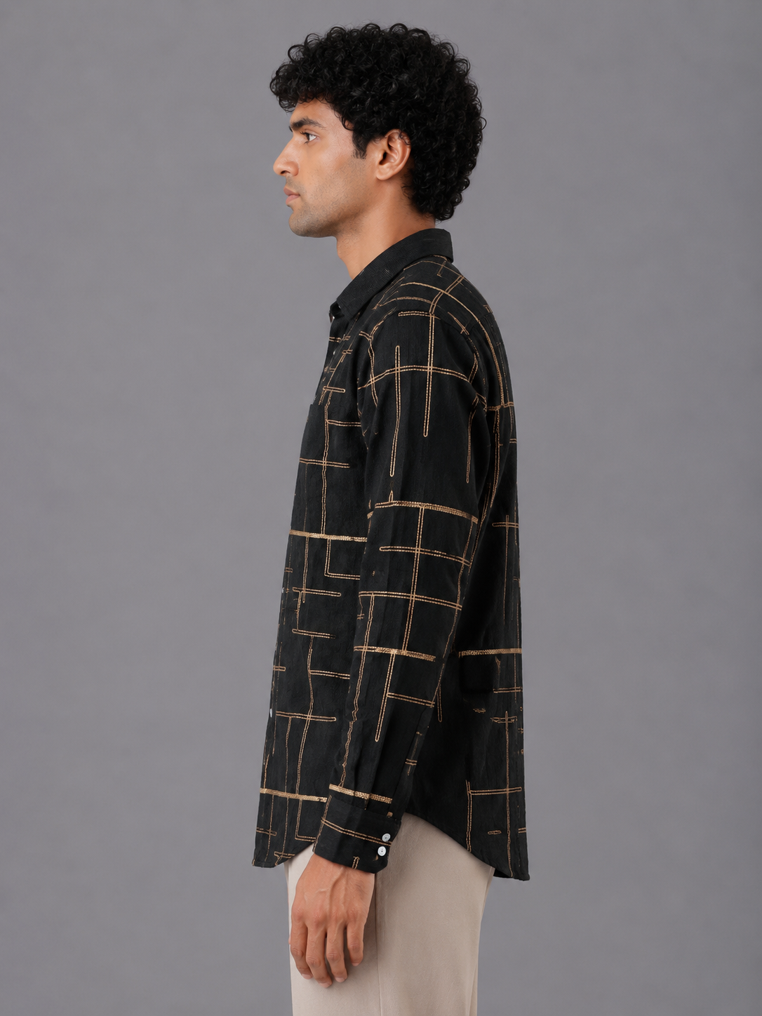 Couduroy-Shirt- Black