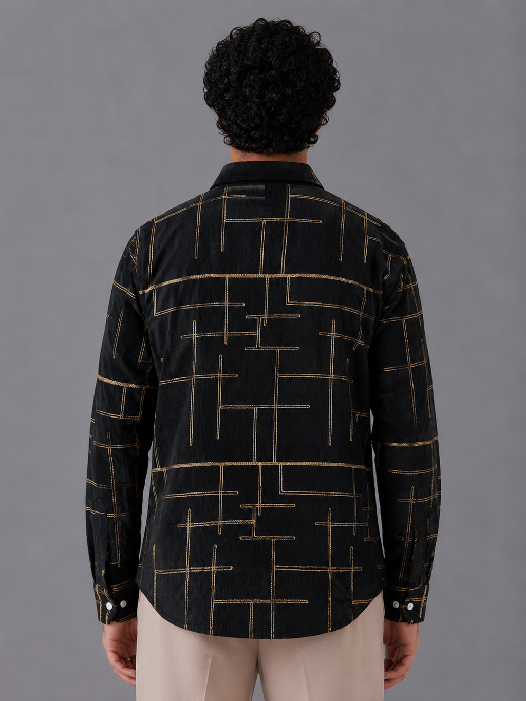 Couduroy-Shirt- Black