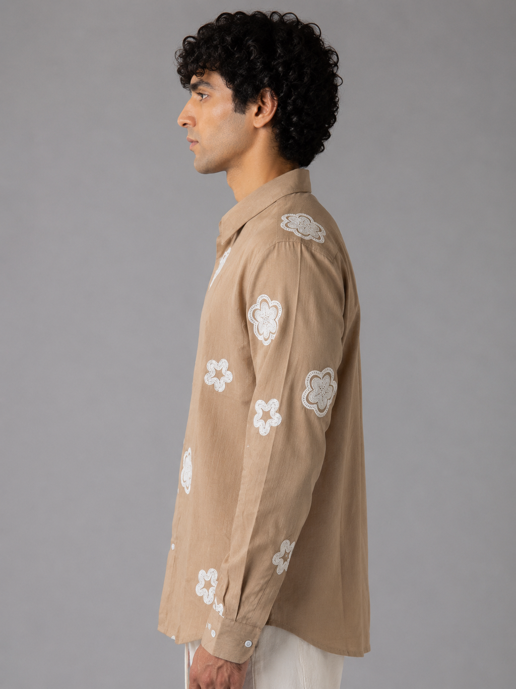Flower Embroidery Shirt The Devil Boutique