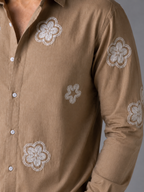Flower Embroidery Shirt The Devil Boutique