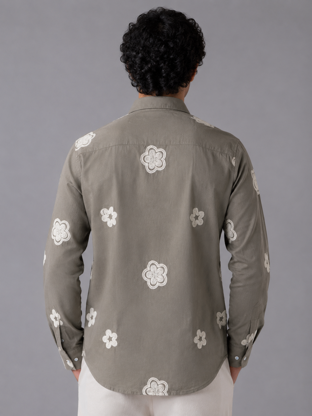 Flower Embroidery Shirt The Devil Boutique