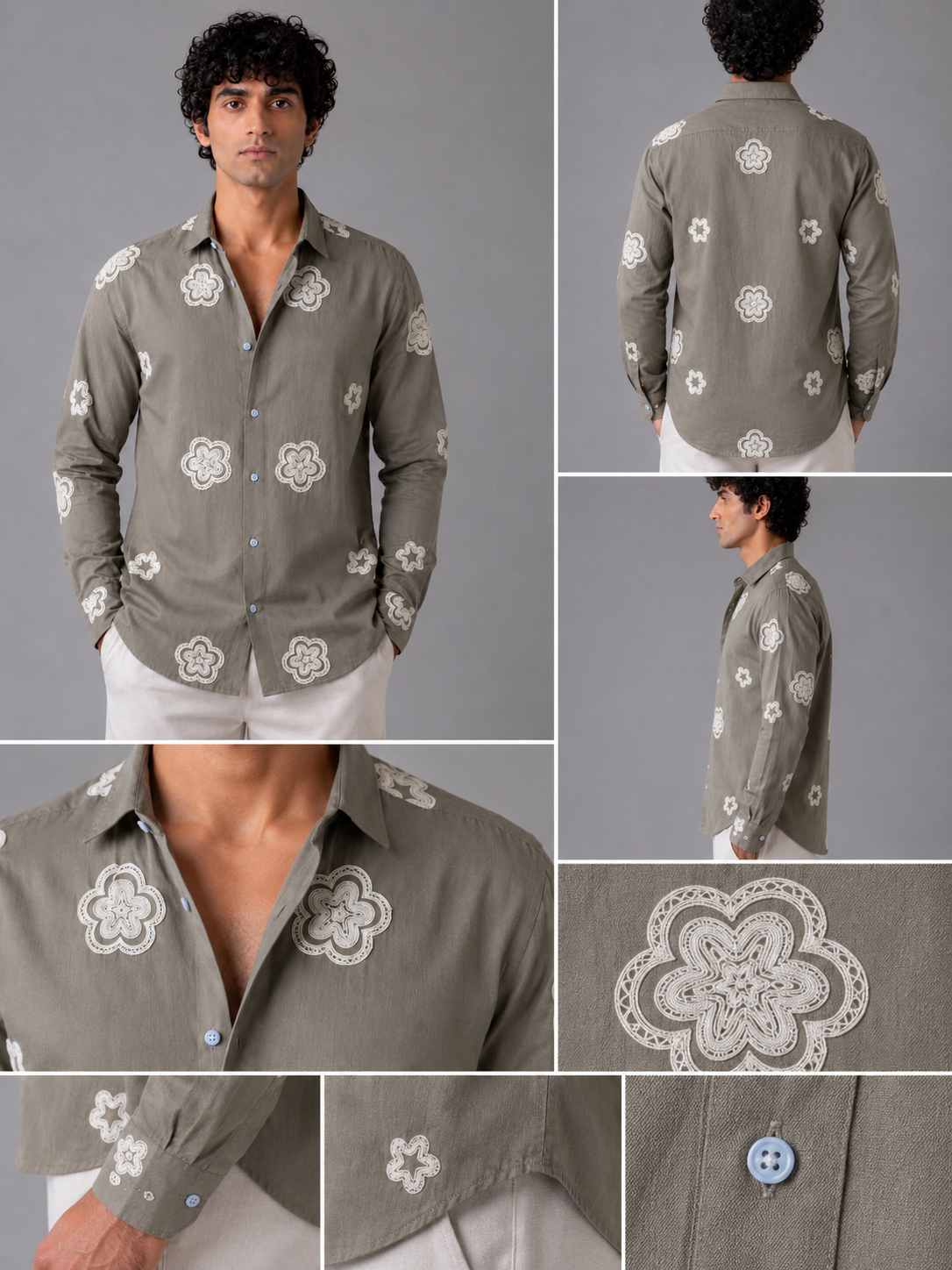 Flower Embroidery Shirt The Devil Boutique