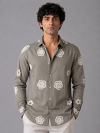Flower Embroidery Shirt The Devil Boutique