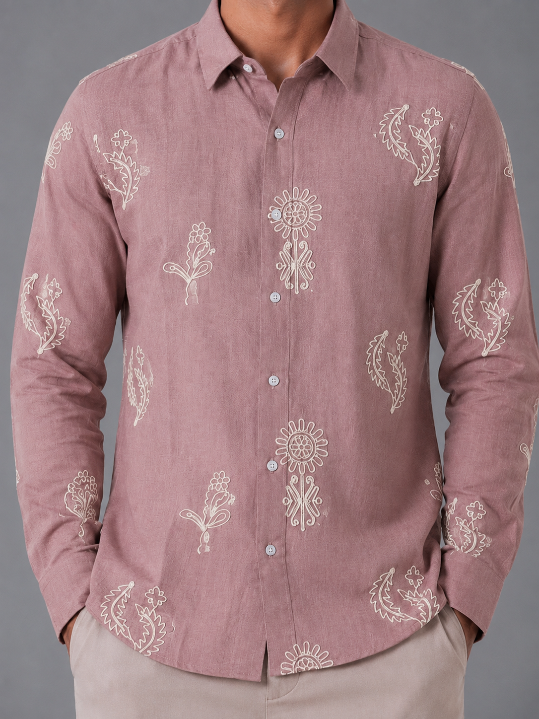 Flower Embroidery Shirt The Devil Boutique