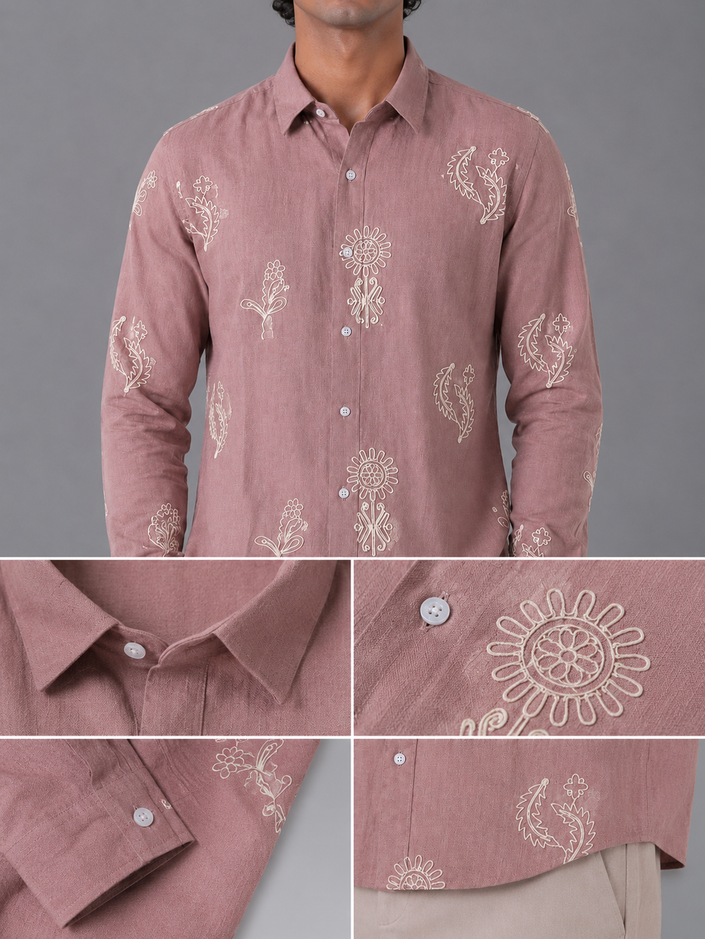 Flower Embroidery Shirt The Devil Boutique