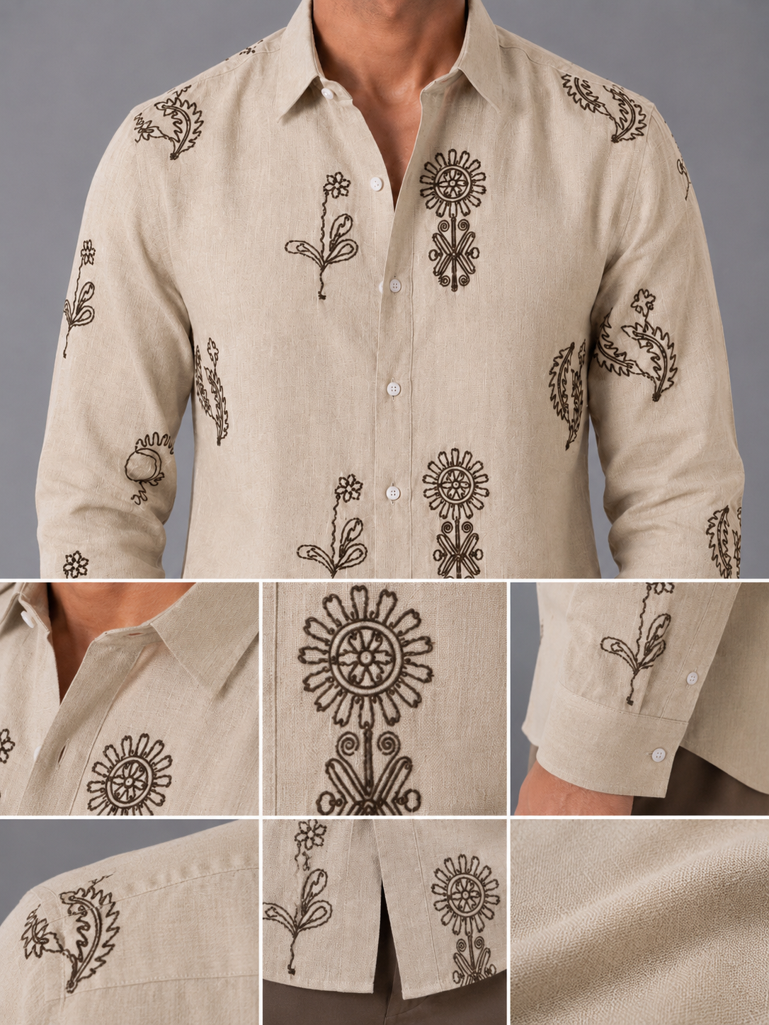 Flower Embroidery Shirt The Devil Boutique