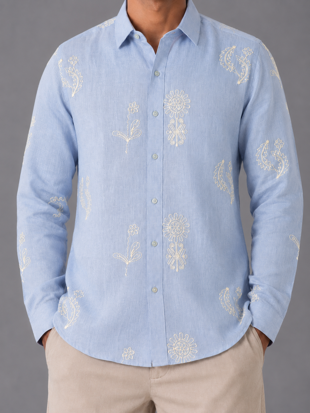 Flower Embroidery Shirt The Devil Boutique