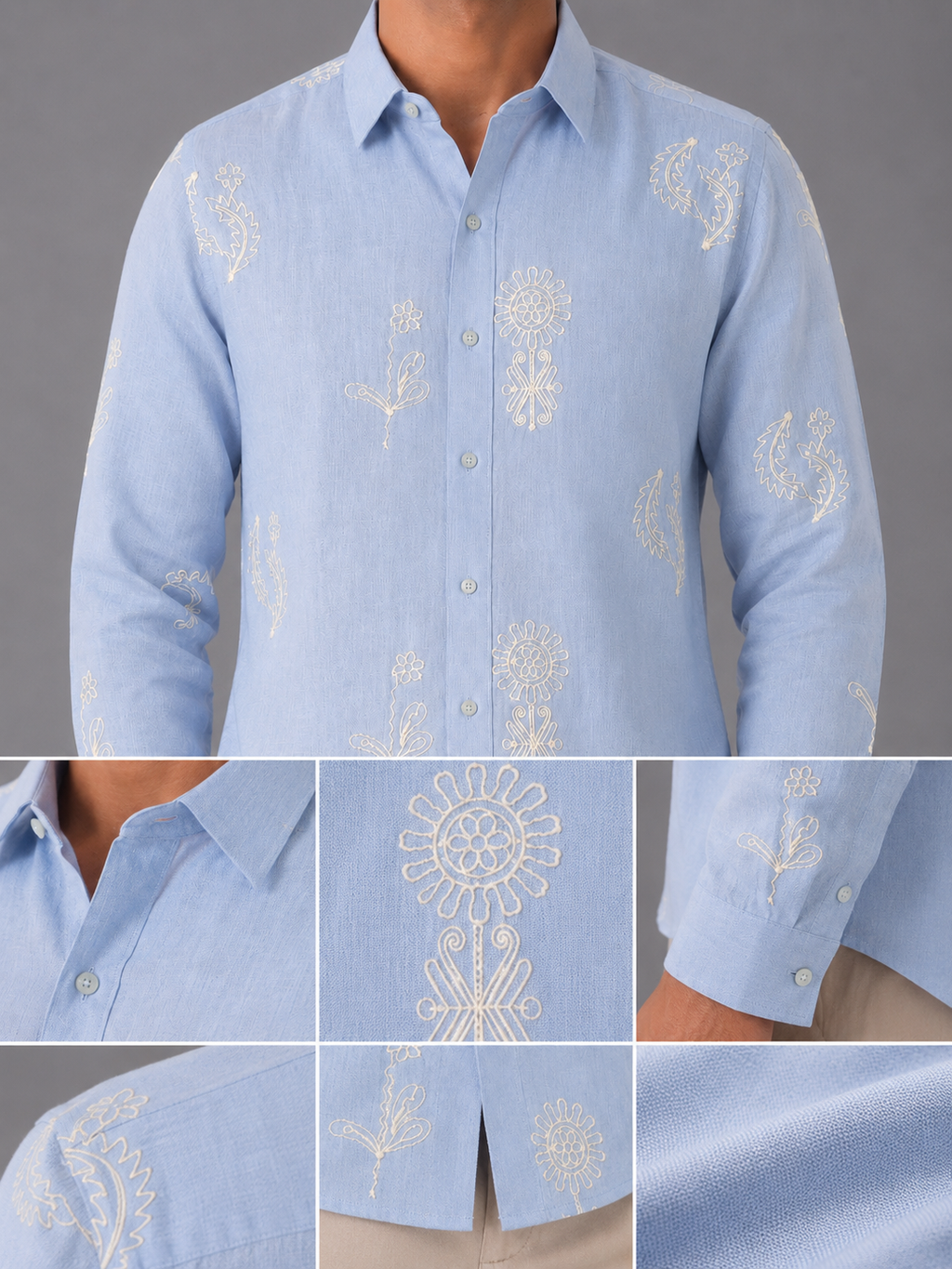 Flower Embroidery Shirt The Devil Boutique