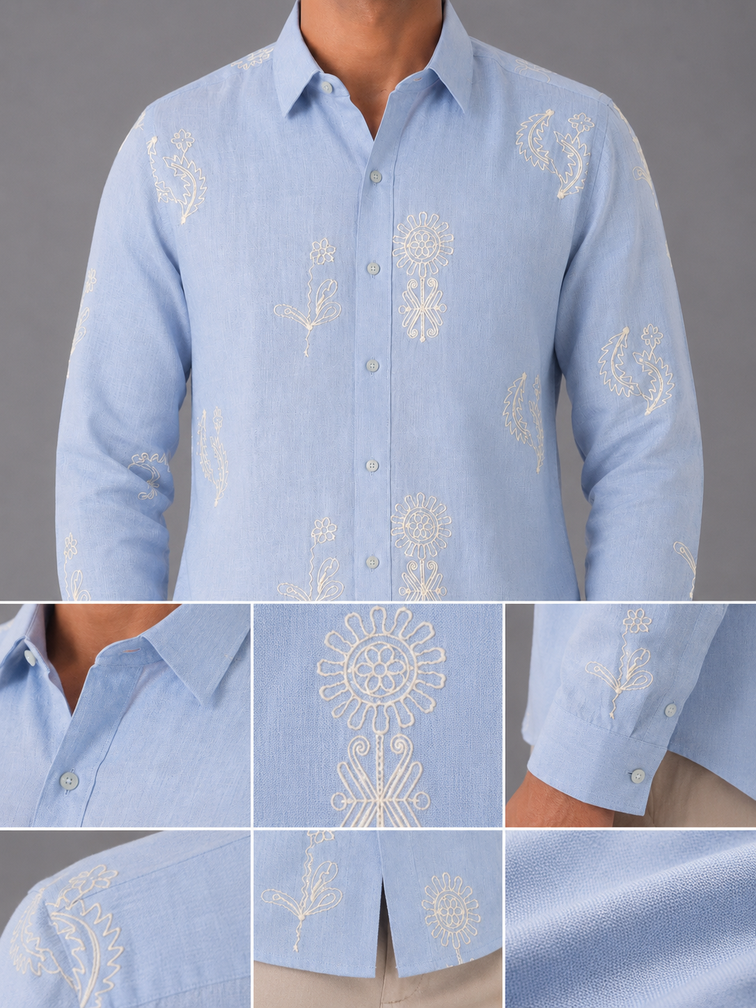 Flower Embroidery Shirt The Devil Boutique