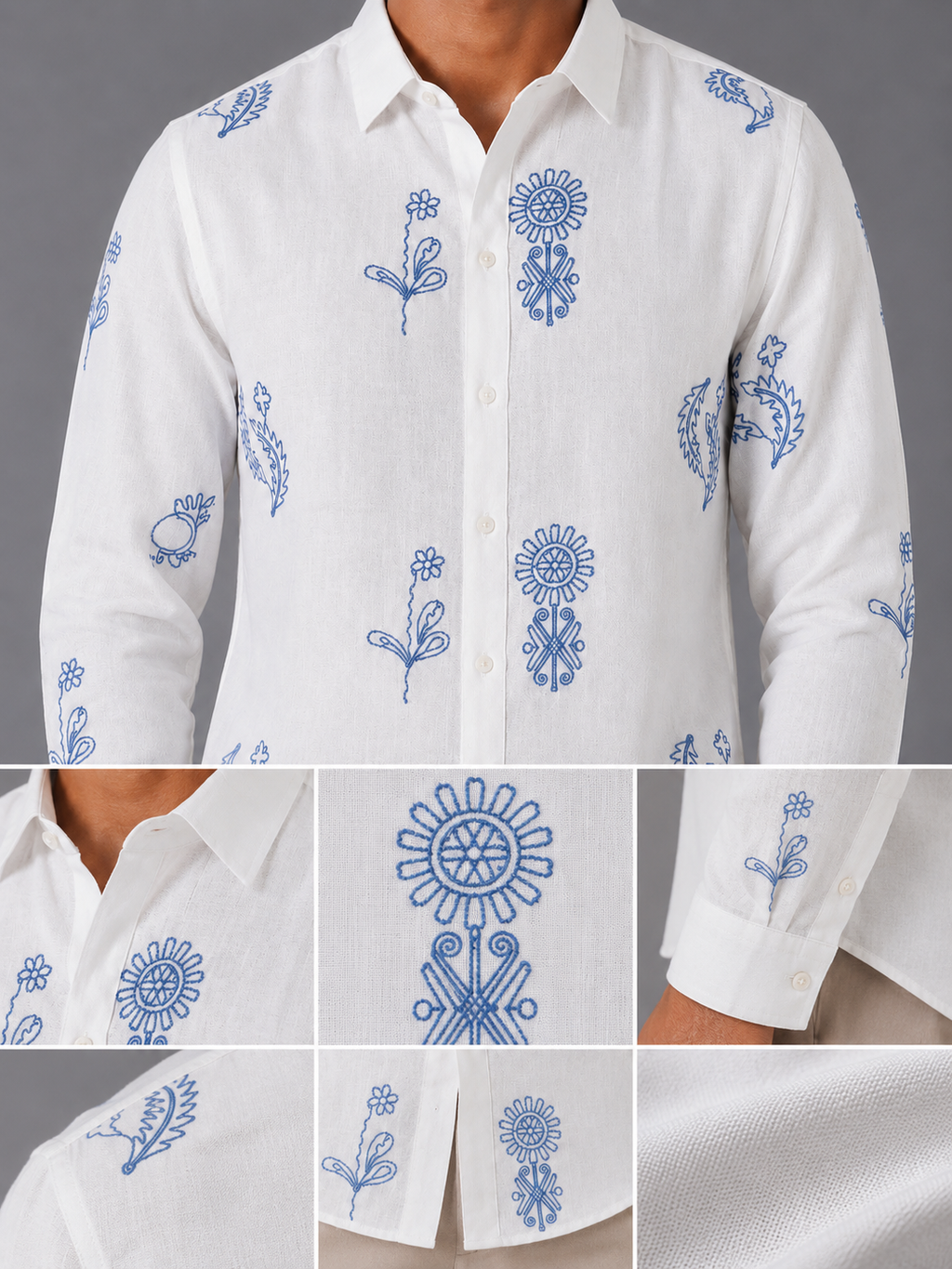 Flower Embroidery Shirt The Devil Boutique