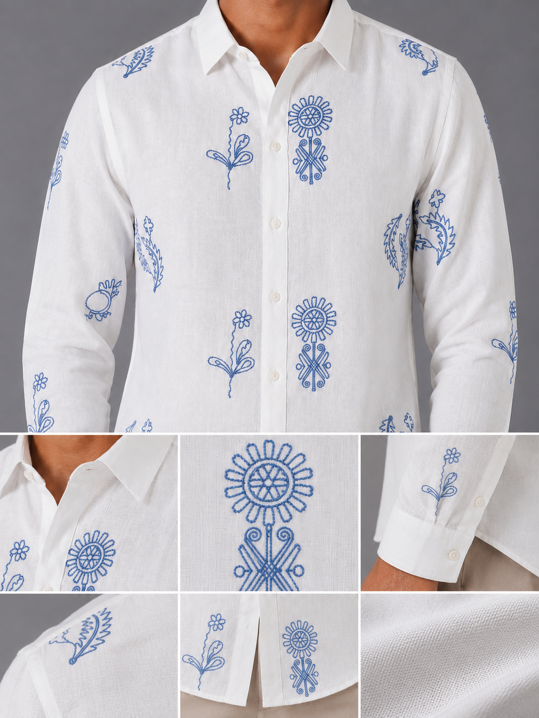 Flower Embroidery Shirt The Devil Boutique