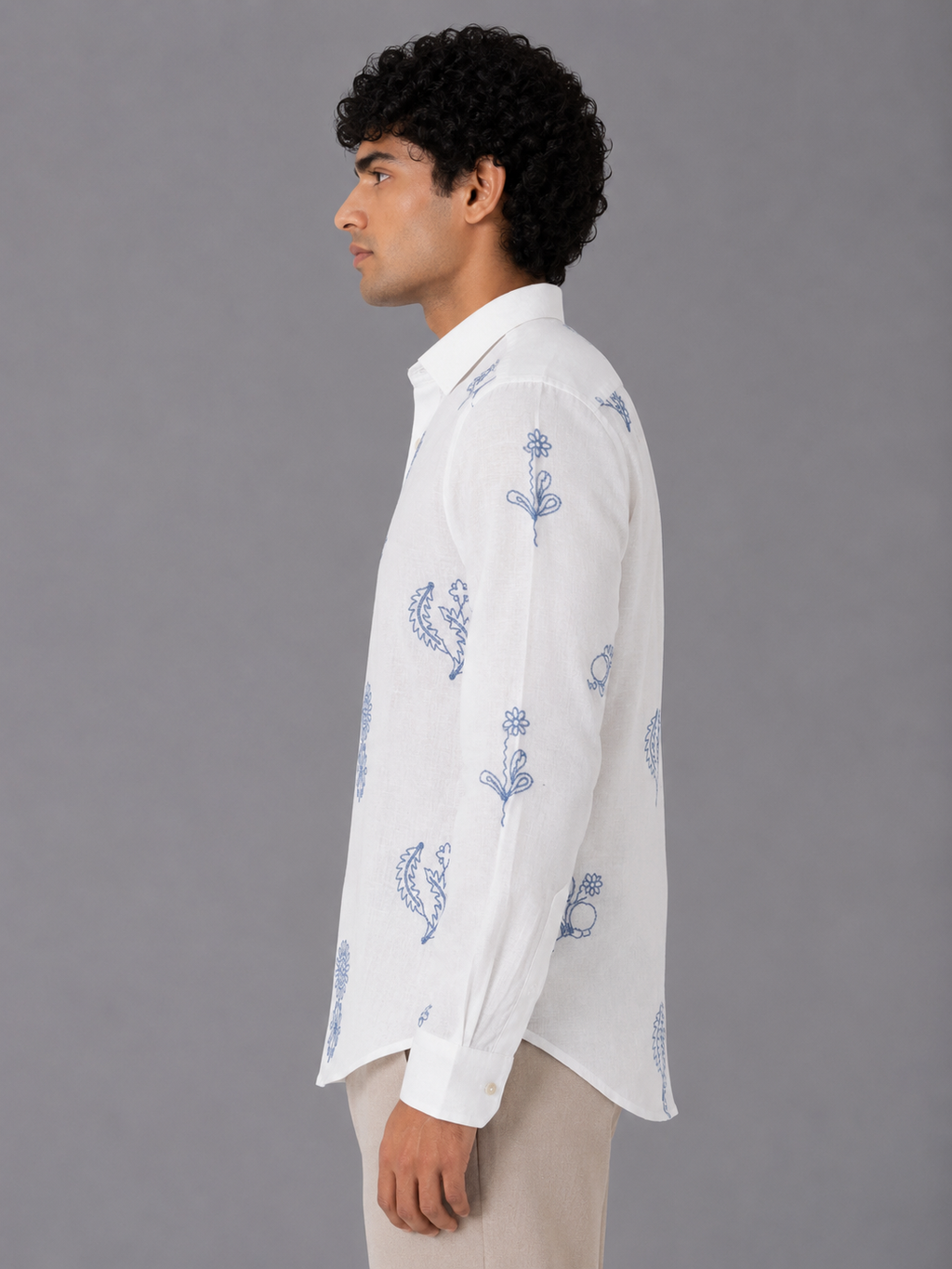 Flower Embroidery Shirt The Devil Boutique