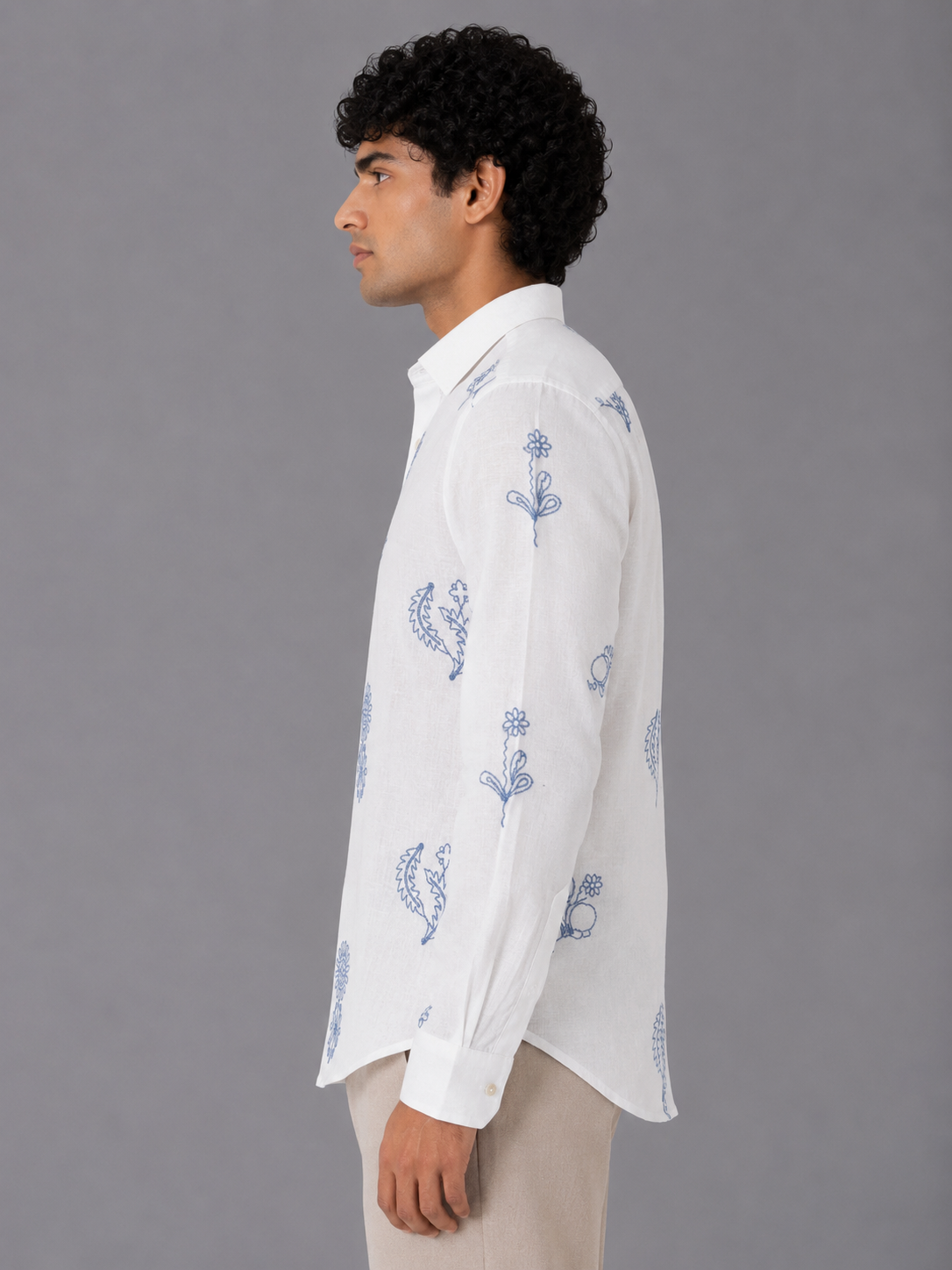 Flower Embroidery Shirt The Devil Boutique