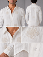 Flower Embroidery Shirt The Devil Boutique