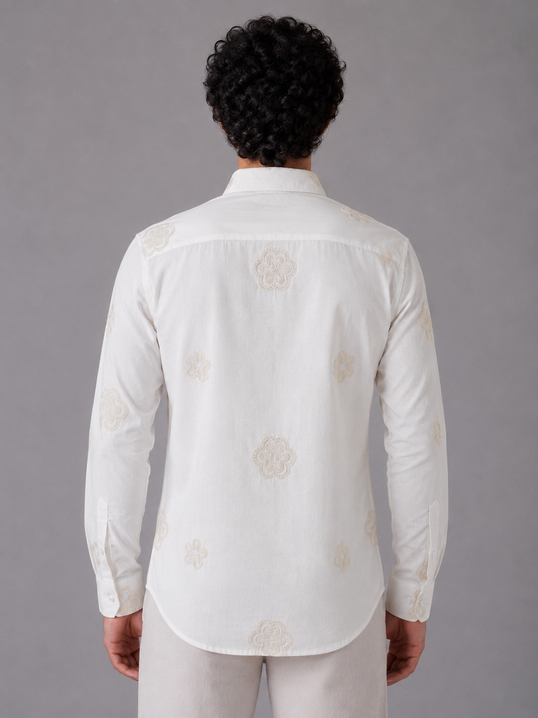 Flower Embroidery Shirt The Devil Boutique