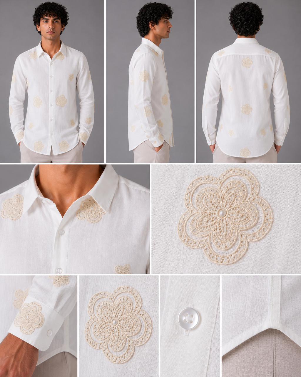 Flower Embroidery Shirt The Devil Boutique