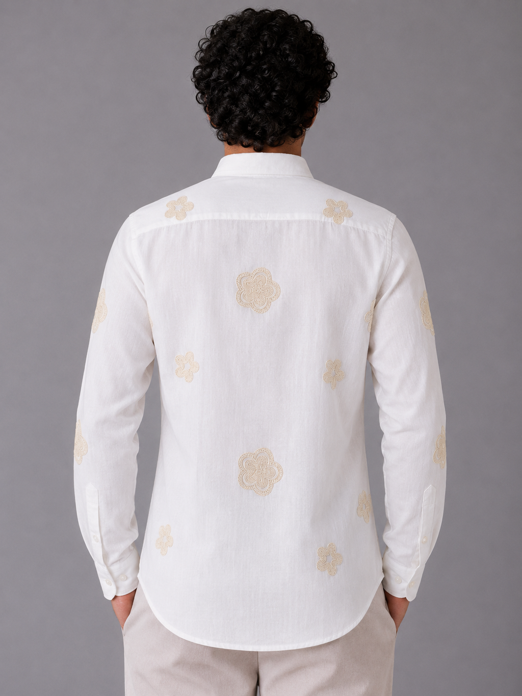 Flower Embroidery Shirt The Devil Boutique