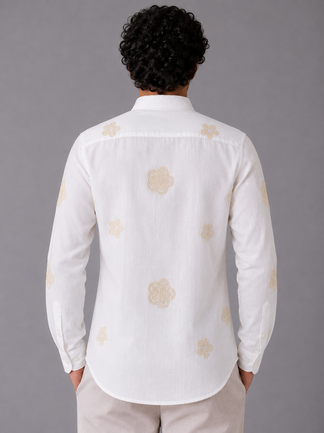 Flower Embroidery Shirt The Devil Boutique