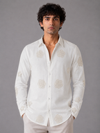 Flower Embroidery Shirt The Devil Boutique