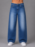 Blue Vintage Straightfit-Jeans The Devil Boutique