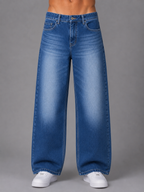 Blue Vintage Straightfit-Jeans The Devil Boutique