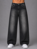 Black Vintage Straight-Fit Jeans The Devil Boutique