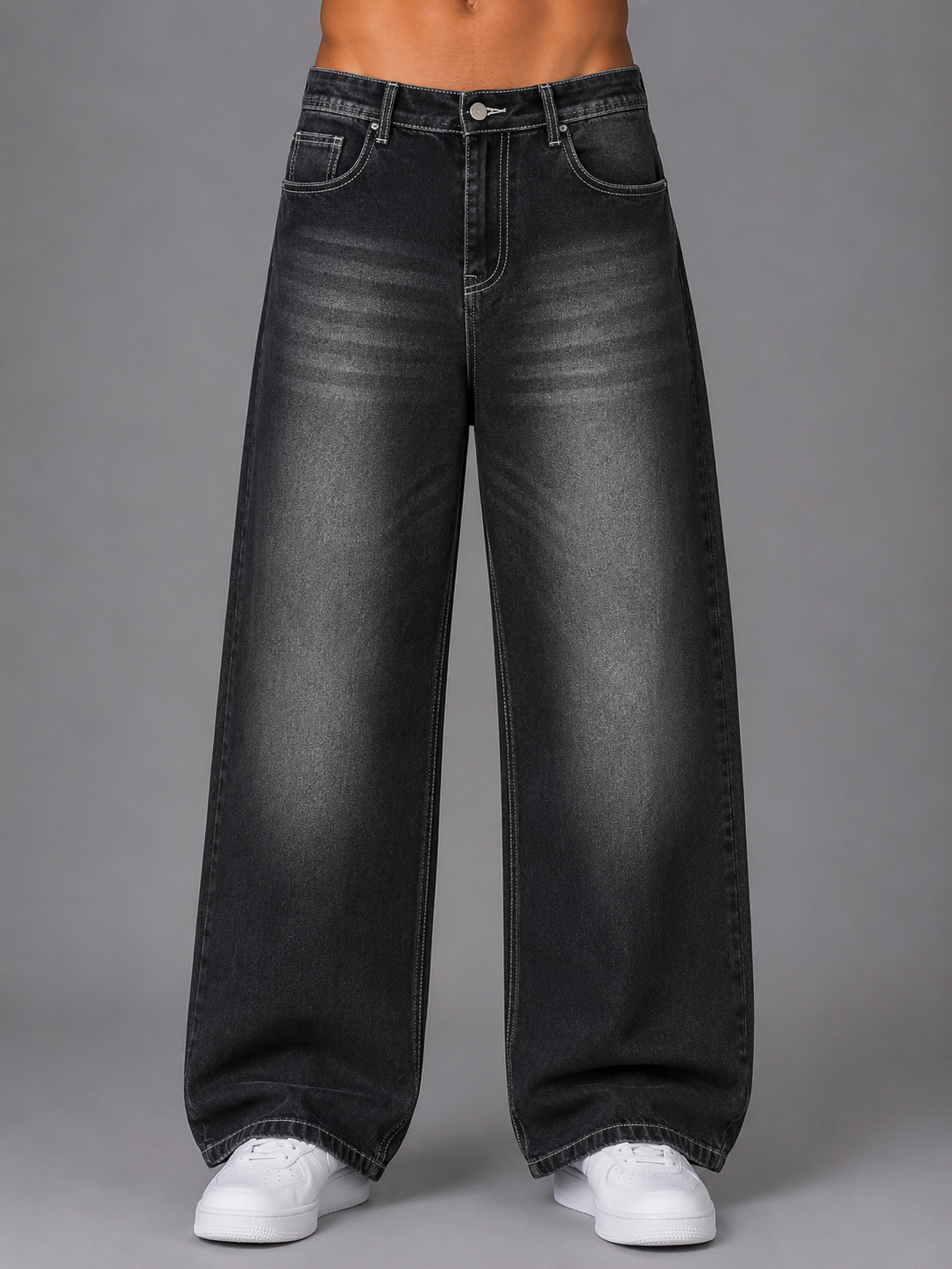 Black Vintage Straight-Fit Jeans The Devil Boutique