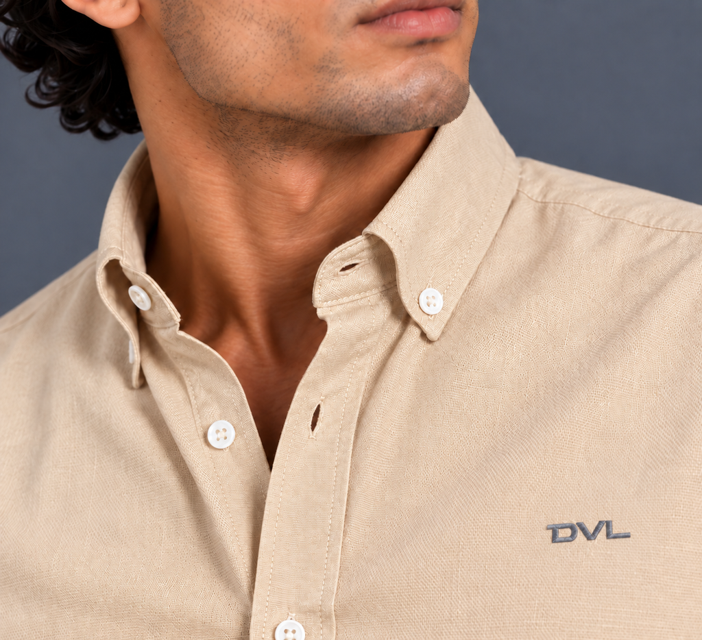 OXFORD COTTON RELAXED FIT SHIRT – BEIGE