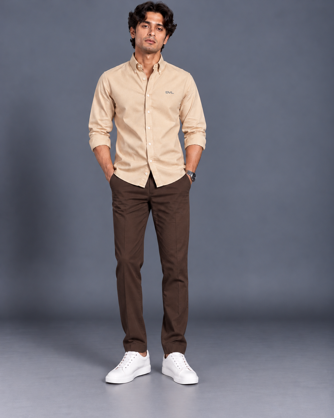 OXFORD COTTON RELAXED FIT SHIRT – BEIGE