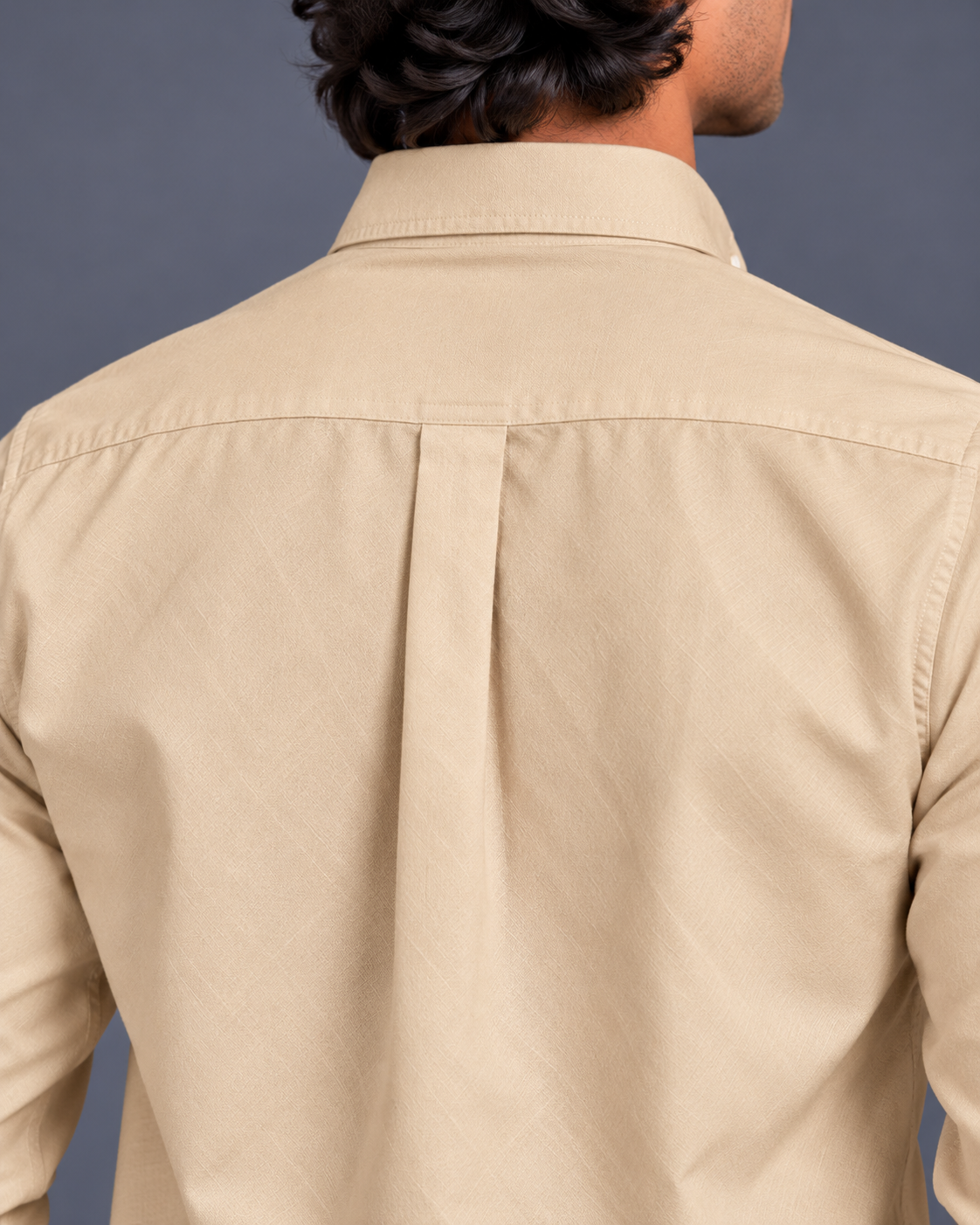OXFORD COTTON RELAXED FIT SHIRT – BEIGE