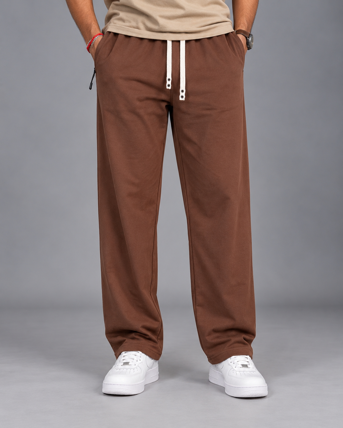 Cotton Straight-Fit Track Pants for Men