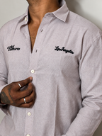 Mini Checks Boxy Shirt- LIGHT BROWN