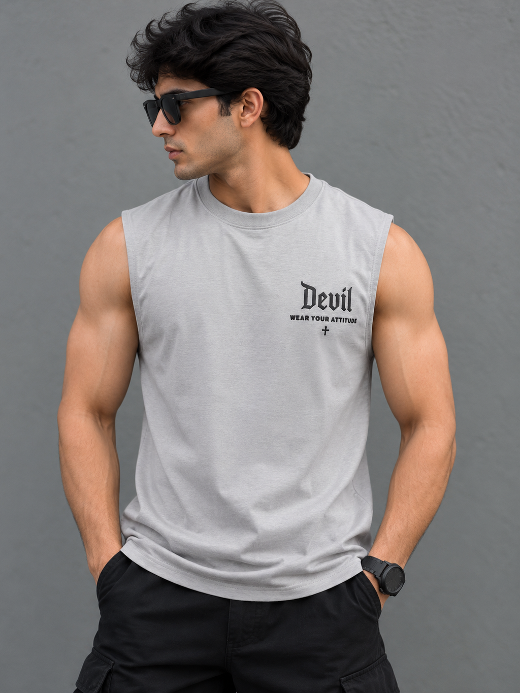 Devil-Sando-THOUGHTFUL- Gray