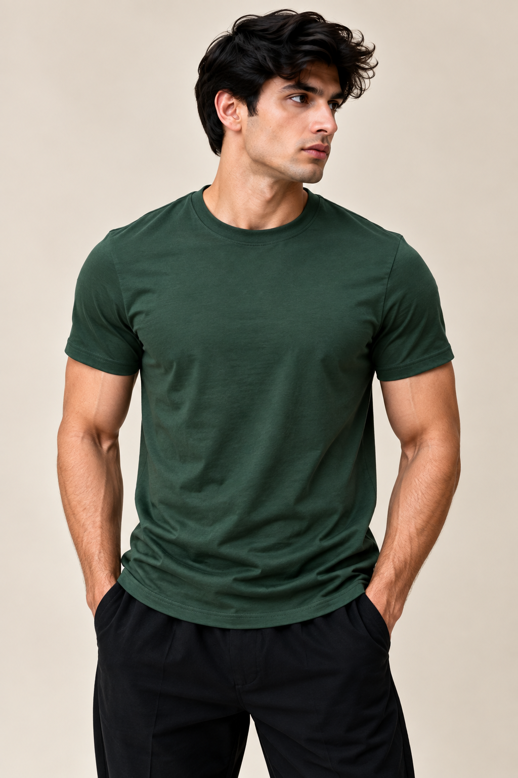 DEVIL PLAIN T-SHIRT - DARK GREEN