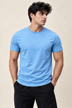 DEVIL PLAIN T-SHIRT - POWDER BLUE