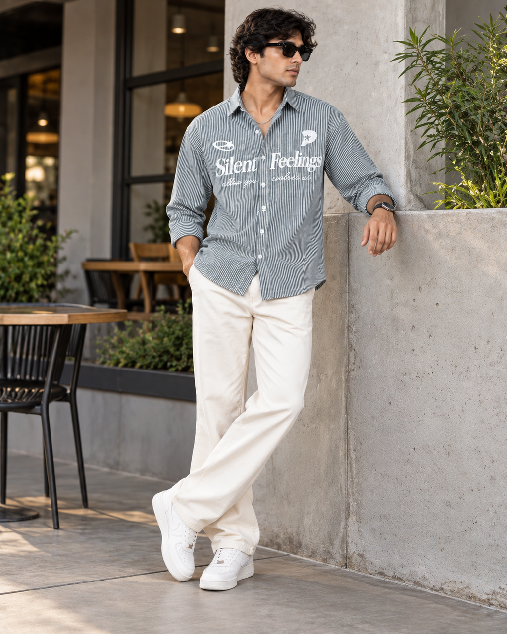 Relaxed Boxy-Fit Striped Shirt