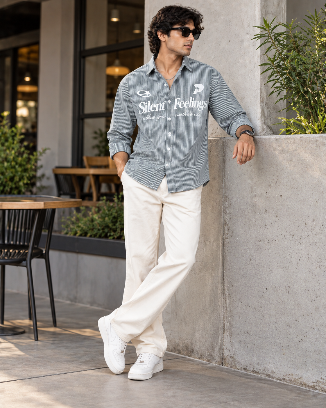 Relaxed Boxy-Fit Striped Shirt