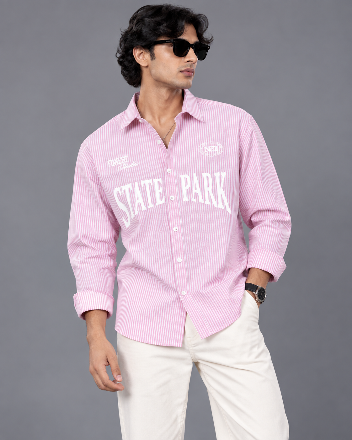 Relaxed Boxy-Fit Striped Shirt