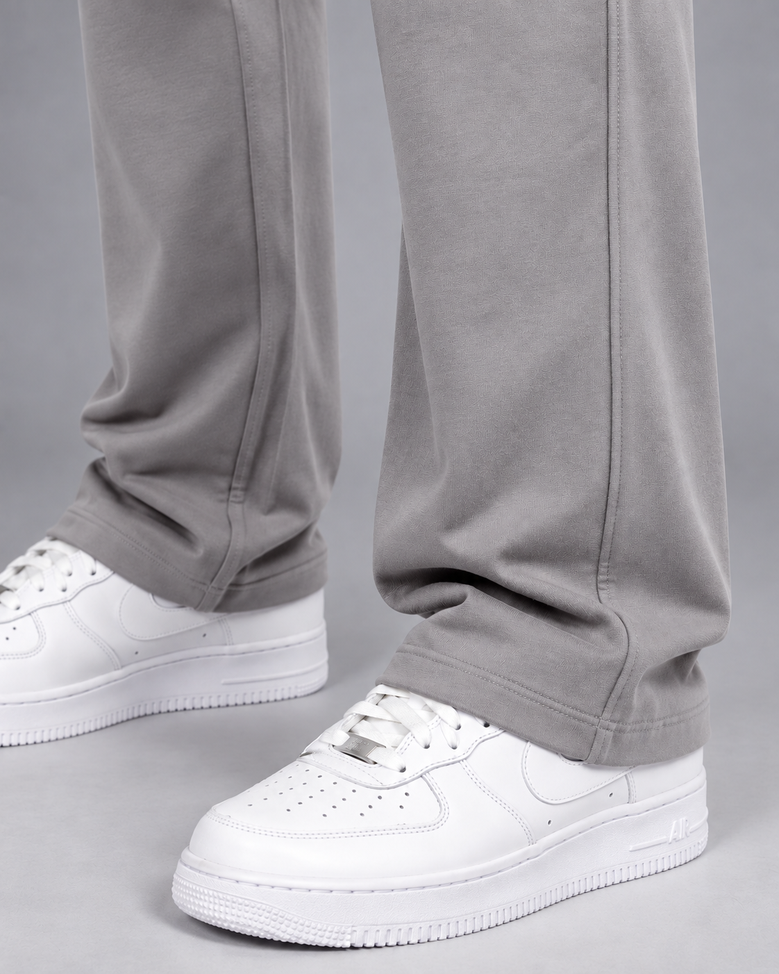 Cotton Straight-Fit Track Pants for Men-Grey