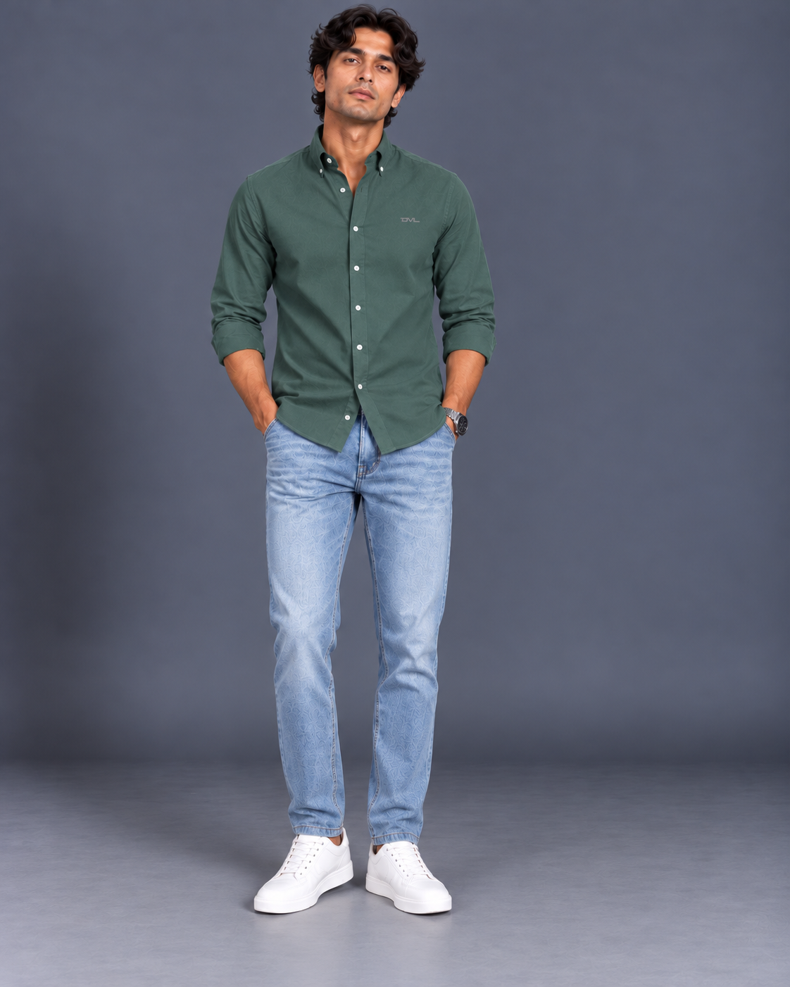 OXFORD COTTON RELAXED FIT SHIRT – GREEN