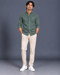 OXFORD COTTON RELAXED FIT SHIRT – GREEN