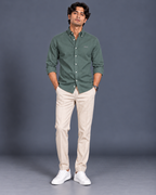 OXFORD COTTON RELAXED FIT SHIRT – GREEN