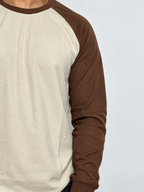 Waffle Raglan T-Shirt- CREAM