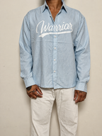 OVERSIZE BOXYFIT STRIPS SHIRT-Sky Blue