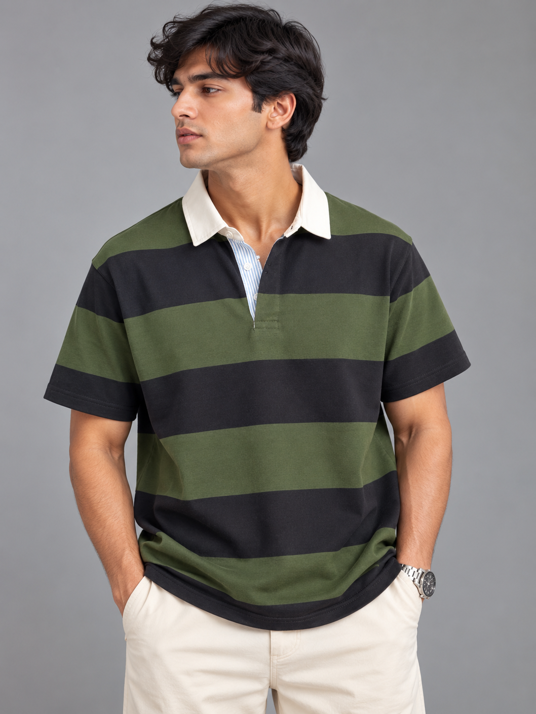 OLD MONEY STRIP POLO T-SHIRT