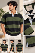 OLD MONEY STRIP POLO T-SHIRT