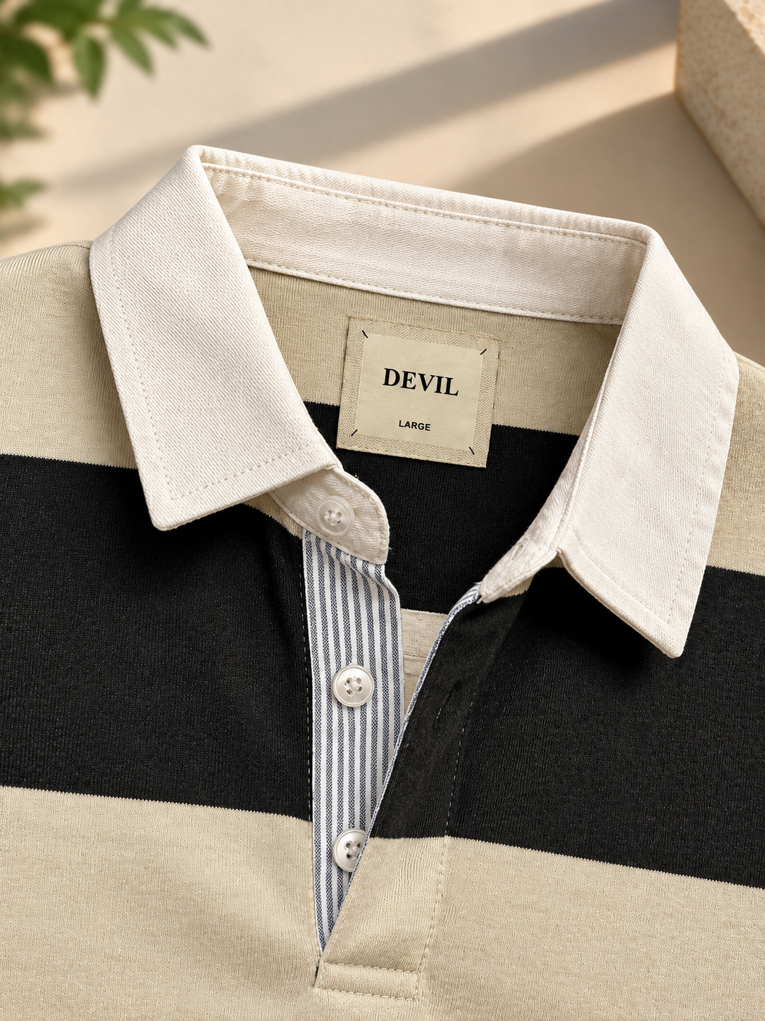 OLD MONEY STRIP POLO T-SHIRT