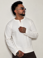 IMPORT WAFFLE FABRIC HENLEY T-SHIRT