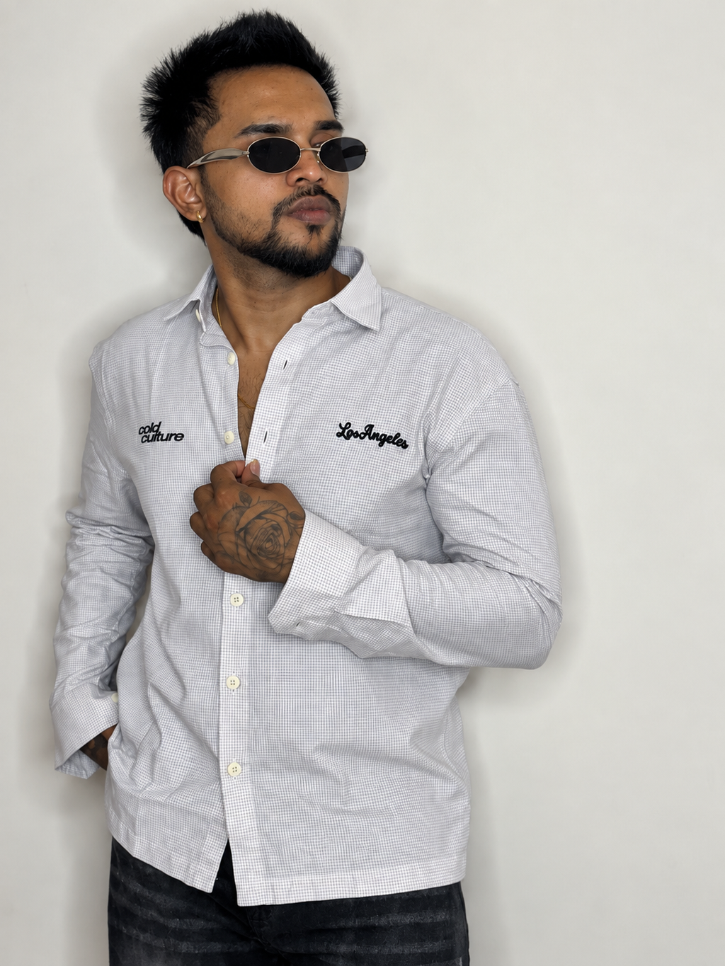 Mini Checks Boxy Shirt- LIGHT GREEN