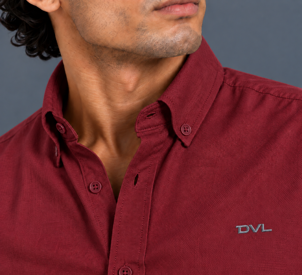 OXFORD COTTON RELAXED FIT SHIRT – DARK RED